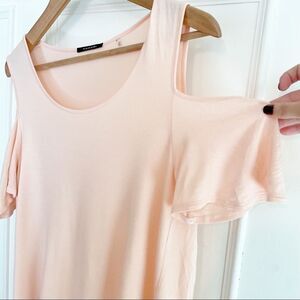 𝅺🌸(3/$20) tahari • cold shoulder tee pink shirt
